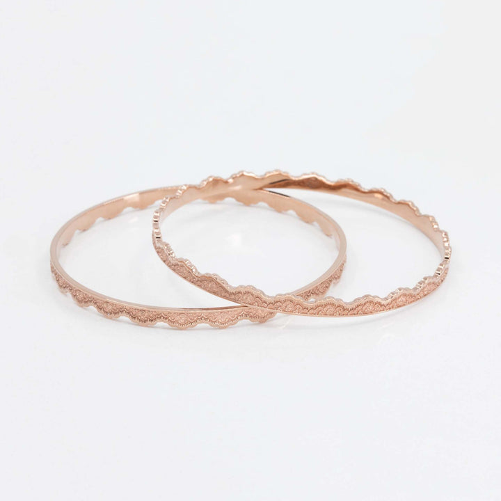 Two Stacking Maeve Lace Bangle Bracelets
