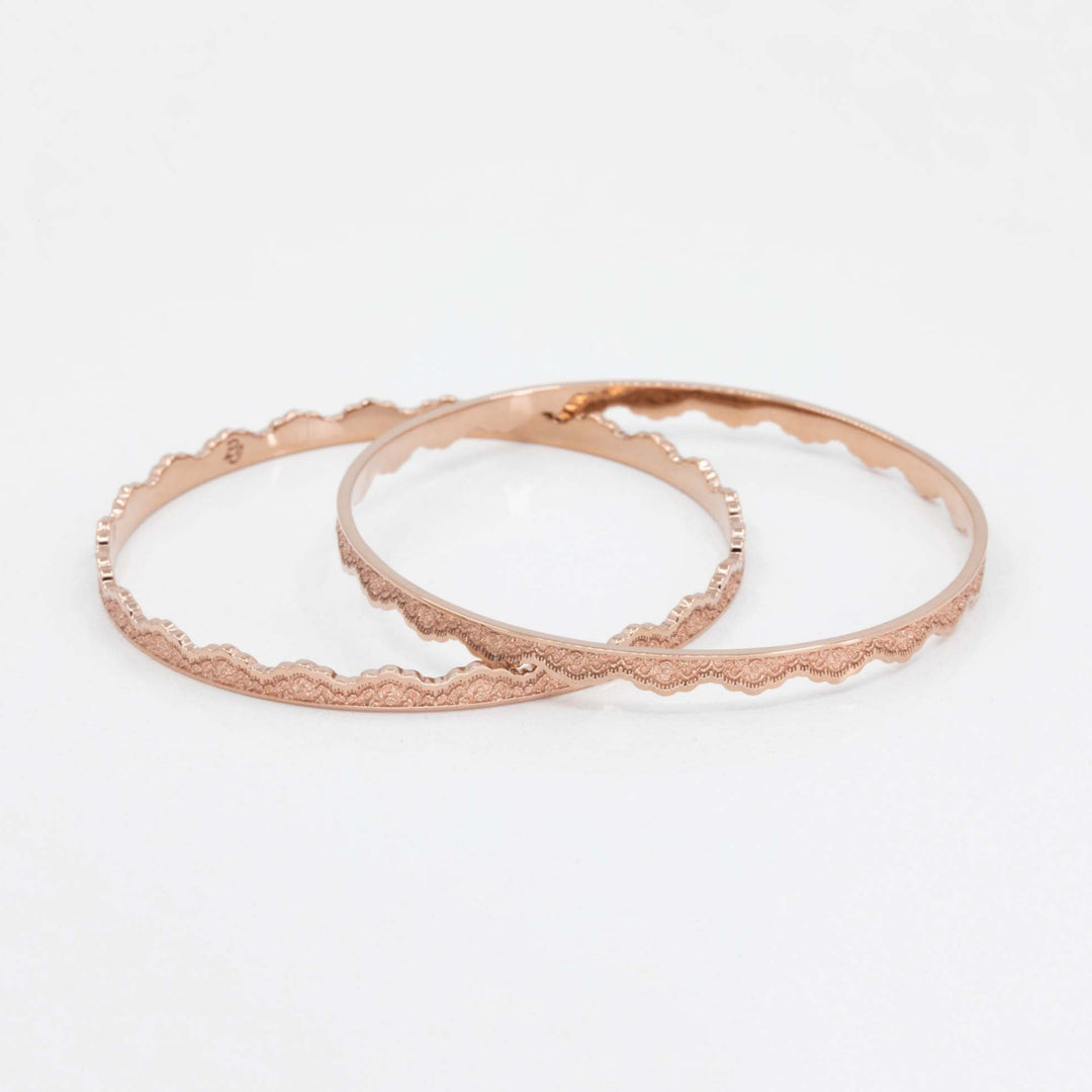 Two Stacking Maeve Lace Bangle Bracelets