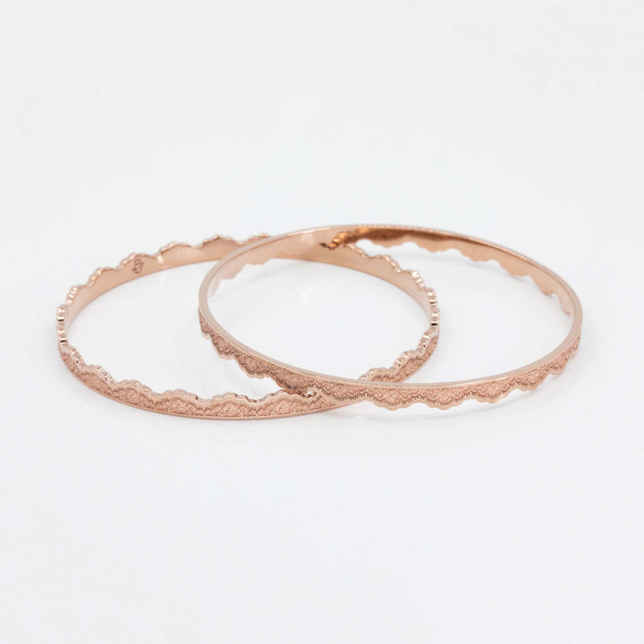 Two Stacking Maeve Lace Bangle Bracelets