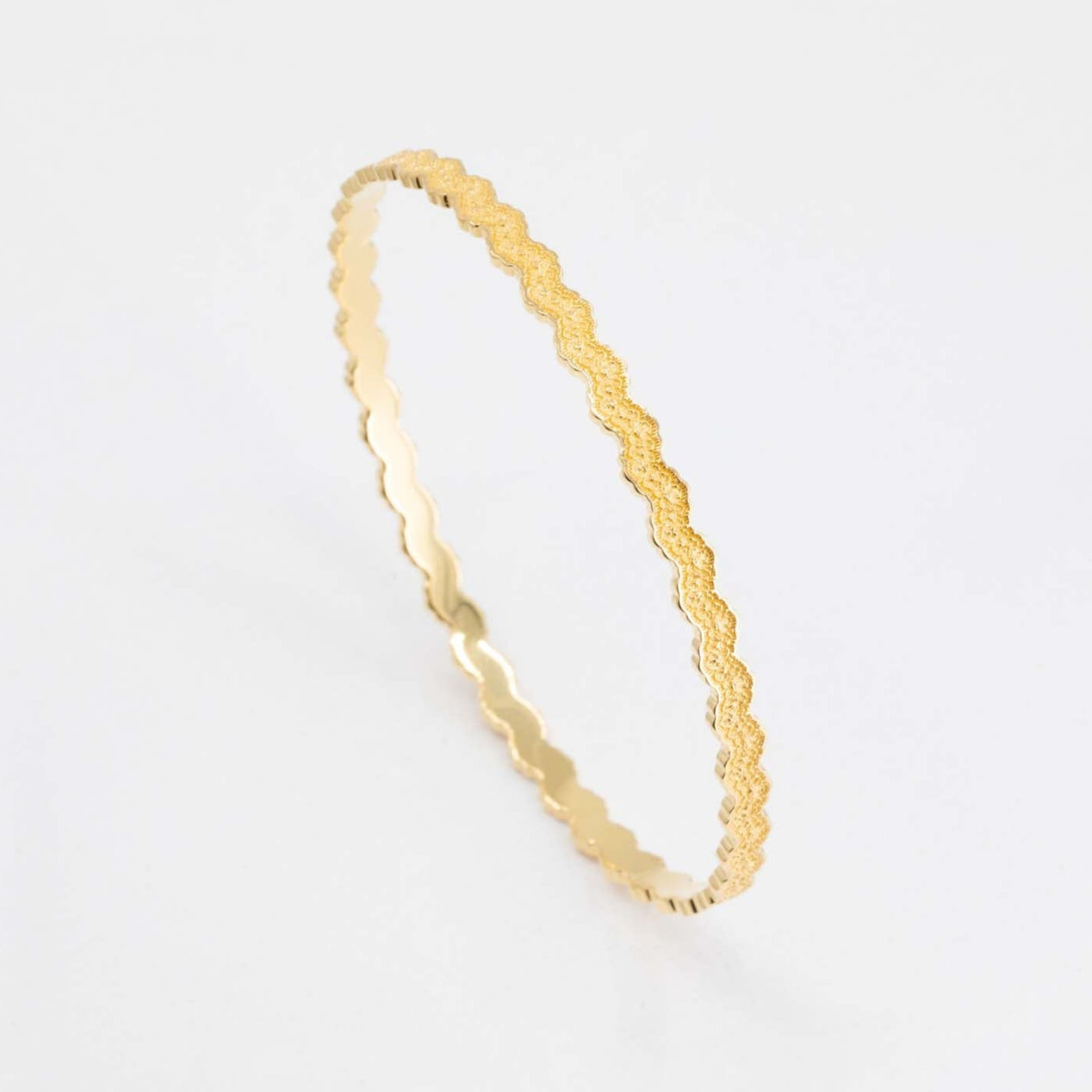 Lesia Lace Bangle Bracelet in 14K Yellow Gold – view 2