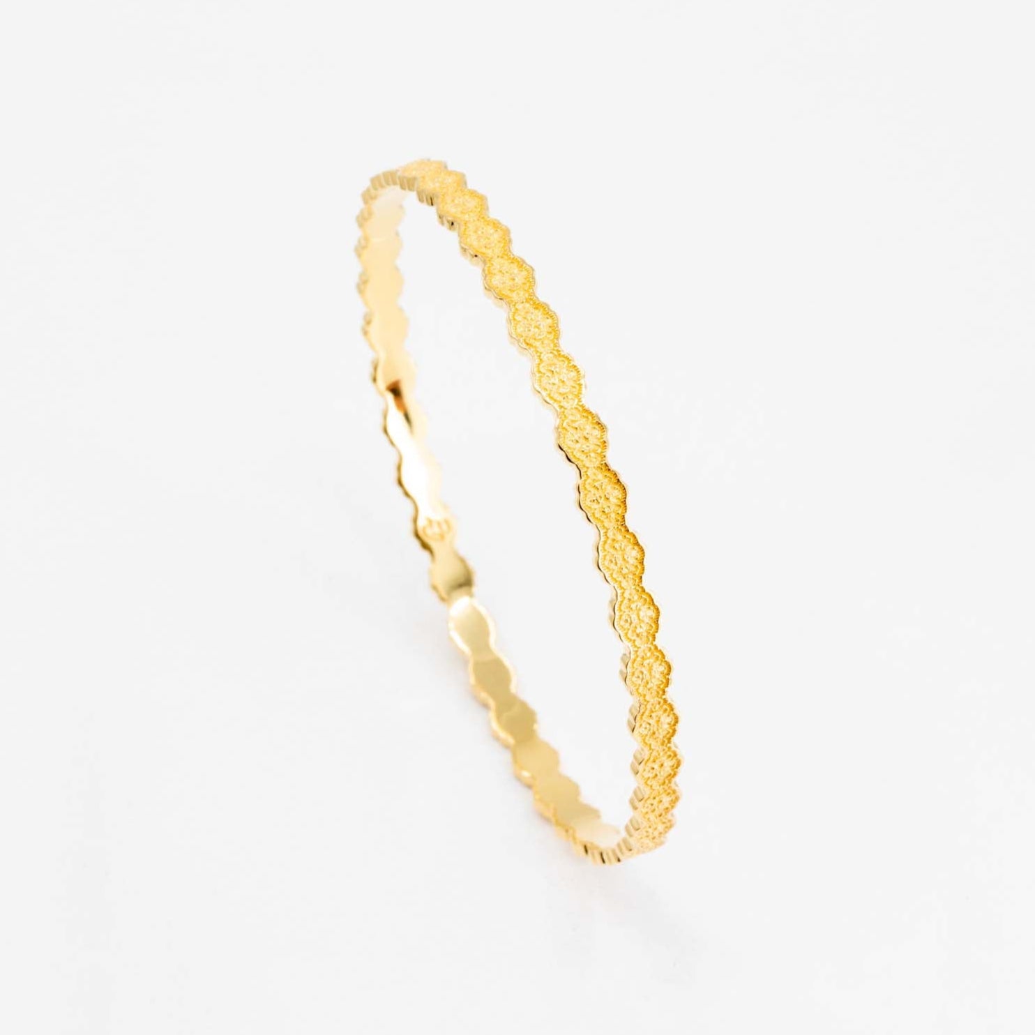 Eden Lace Bangle Bracelet in 14K Yellow Gold – view 2