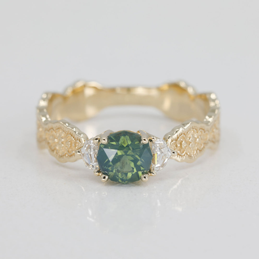 Brynne Three Stone Engagement Ring Setting