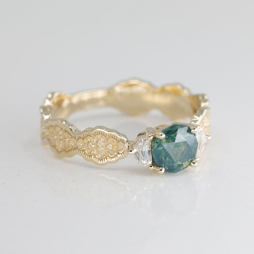 Brynne Three Stone Engagement Ring Setting