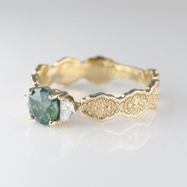 Brynne Three Stone Engagement Ring Setting
