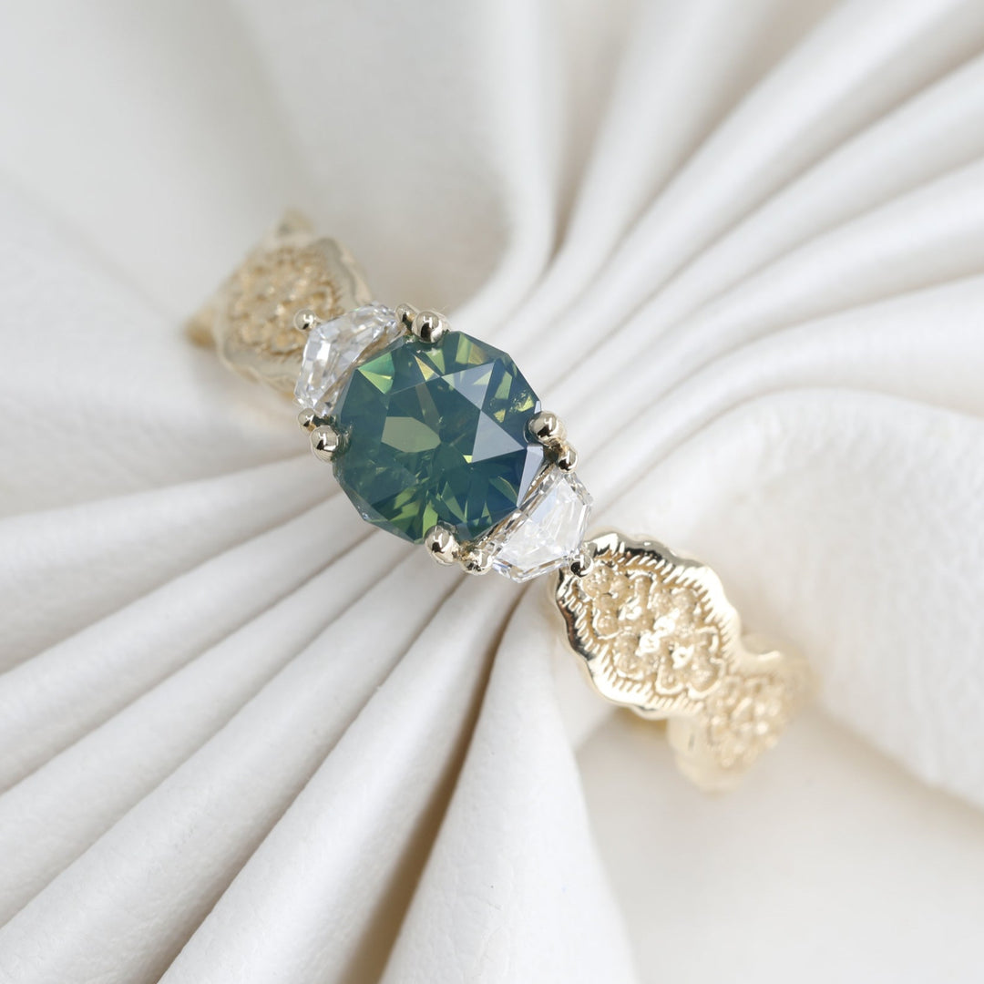 Brynne Three Stone Engagement Ring Setting