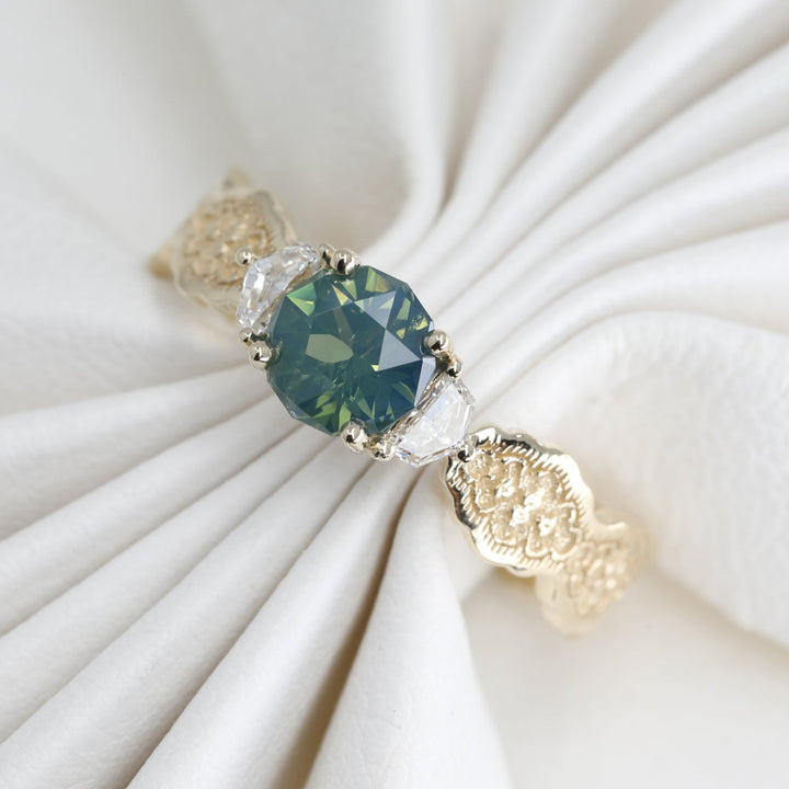 Brynne Three Stone Engagement Ring Setting
