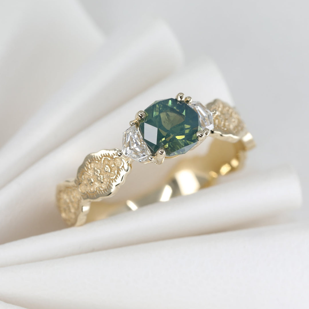 Brynne Three Stone Engagement Ring Setting