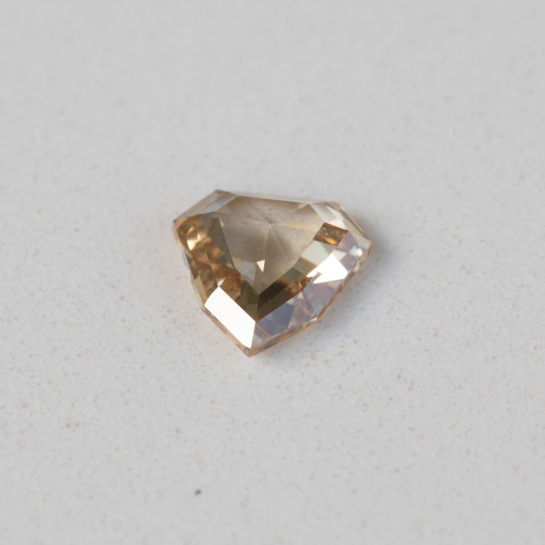 0.65ct Champagne Shield Rose Cut Diamond