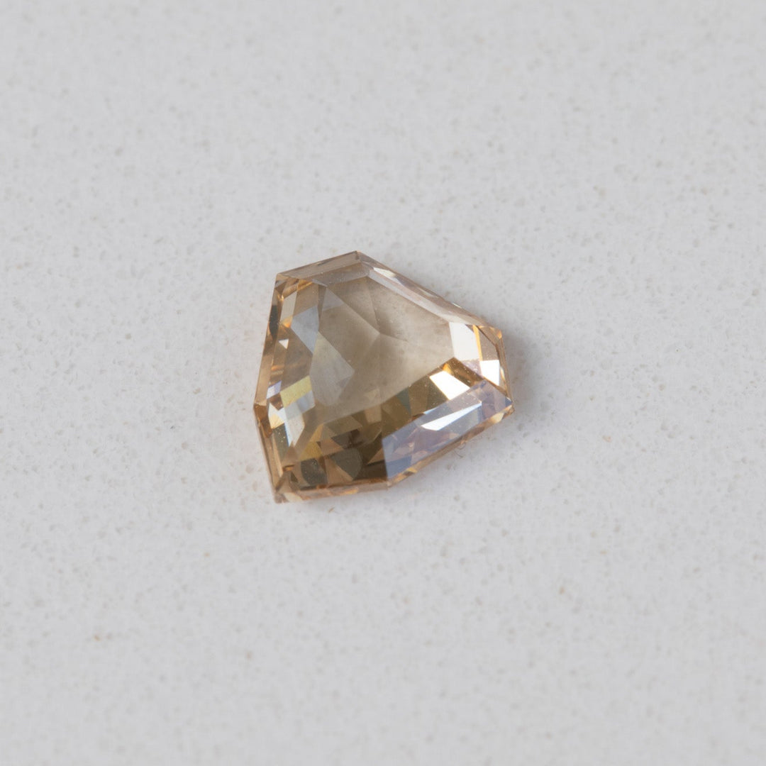 0.65ct Champagne Shield Rose Cut Diamond
