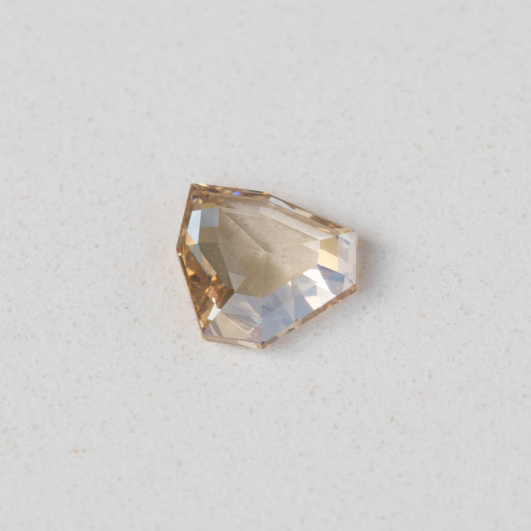 0.65ct Champagne Shield Rose Cut Diamond