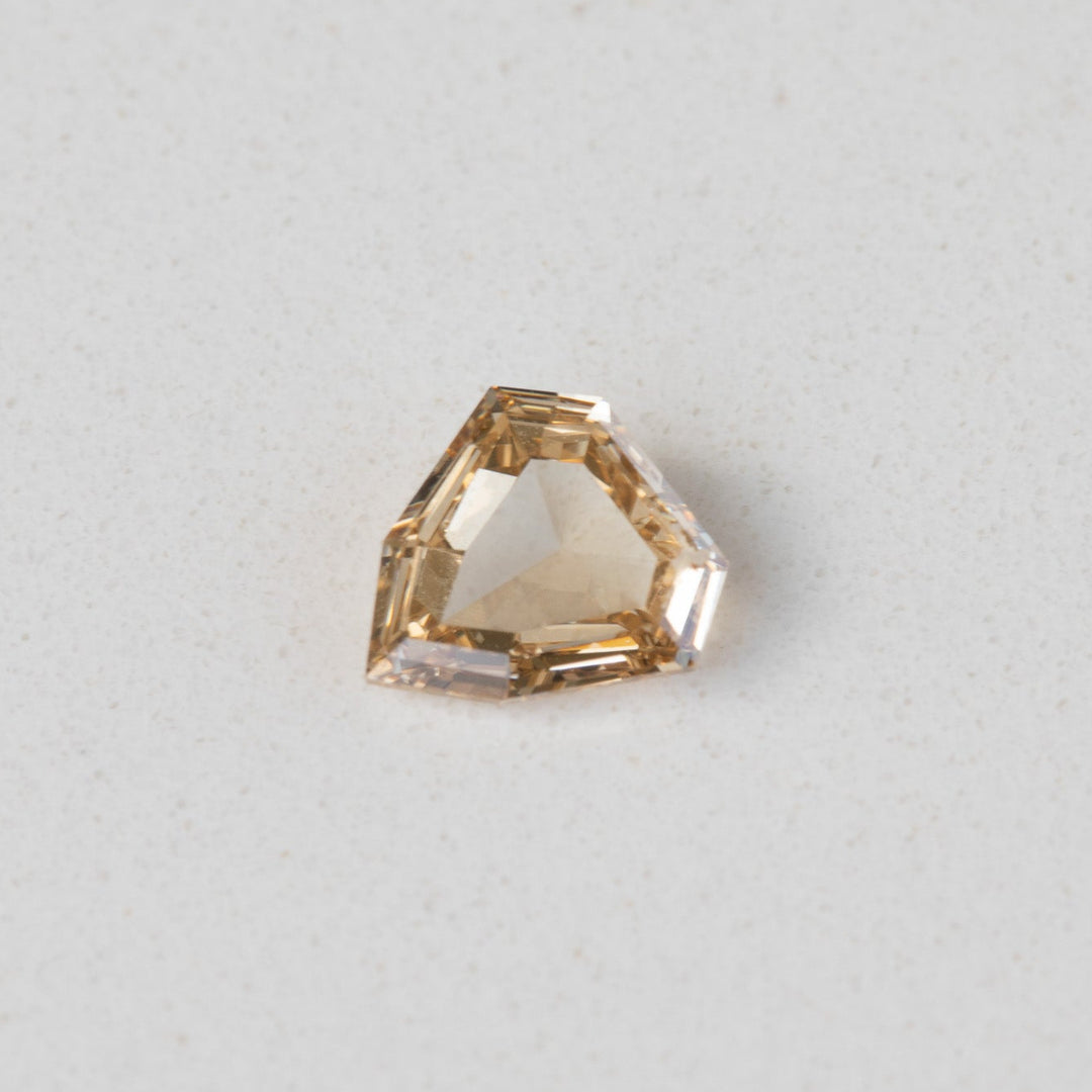 0.65ct Champagne Shield Rose Cut Diamond