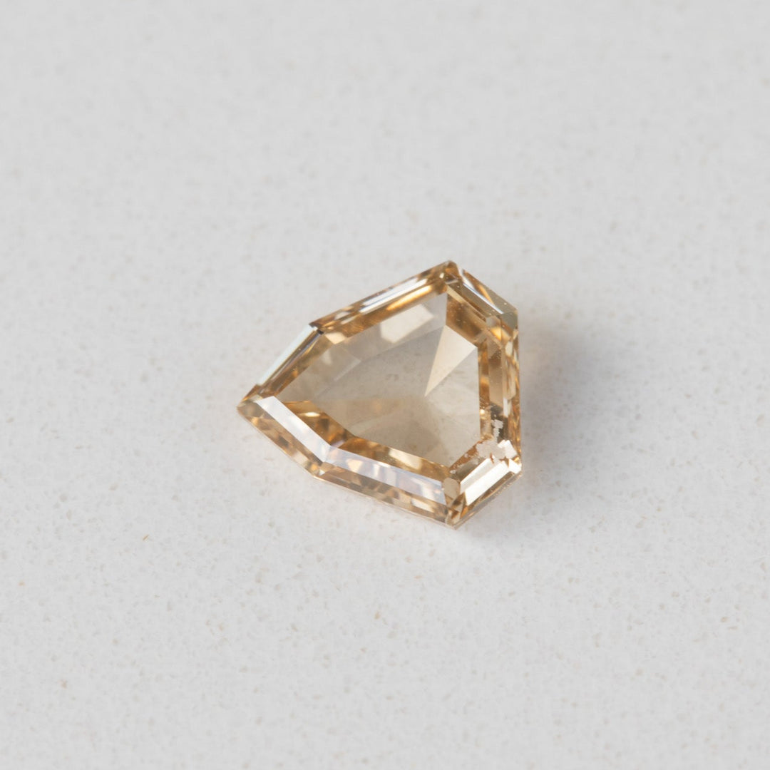 0.65ct Champagne Shield Rose Cut Diamond