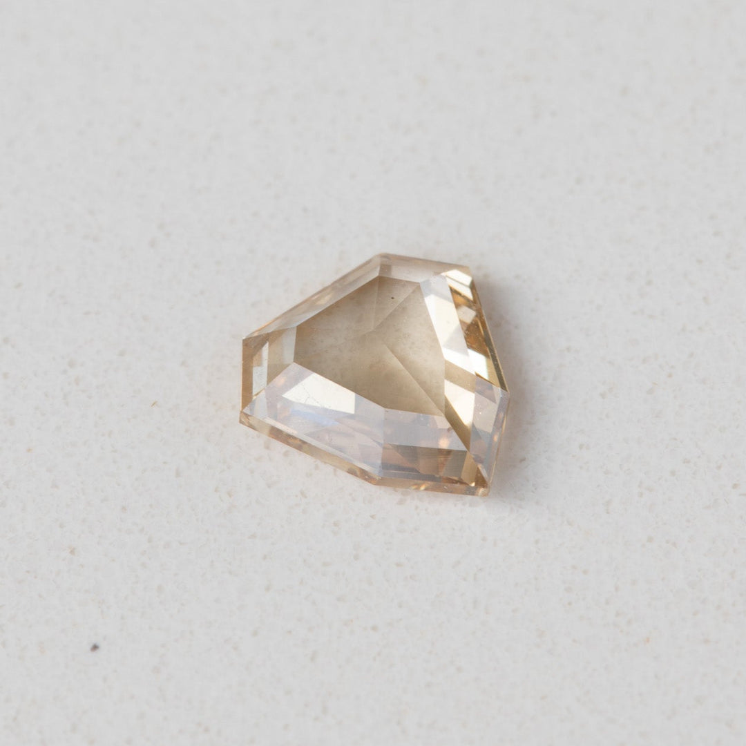 0.65ct Champagne Shield Rose Cut Diamond
