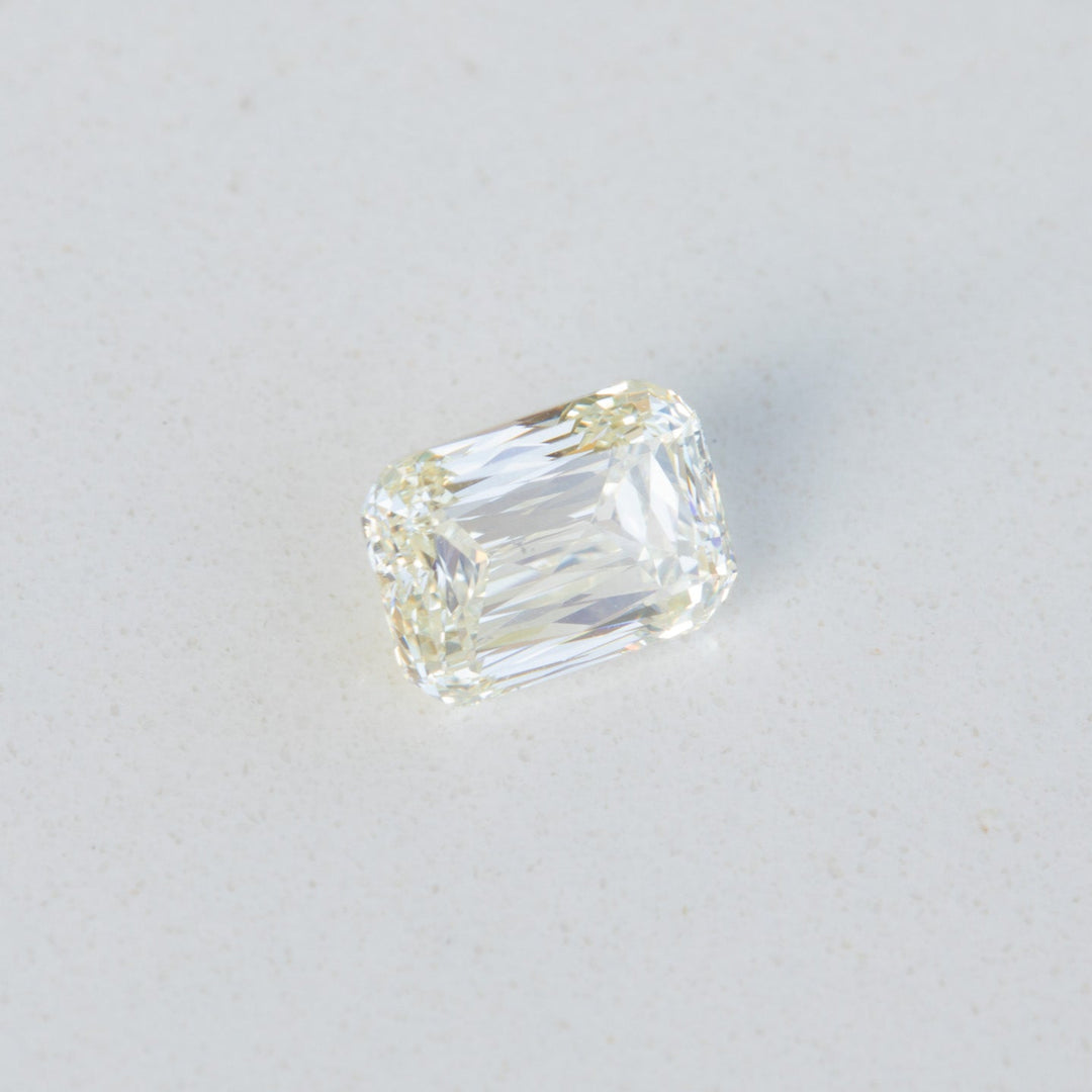 1.03ct Scissor Cut Rectangular Light Yellow Diamond with GIA Certificate SI1