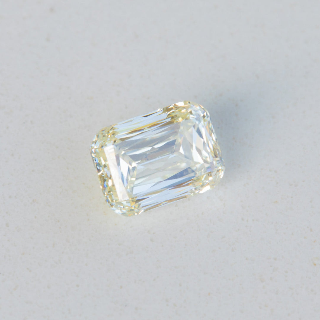 1.03ct Scissor Cut Rectangular Light Yellow Diamond with GIA Certificate SI1
