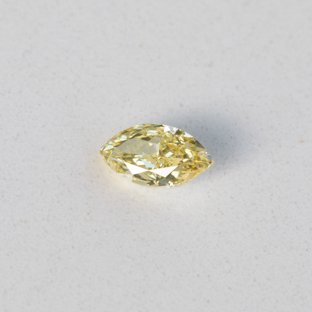 0.50ct Fancy Intense Yellow Marquise Diamond with GIA Certificate SI2