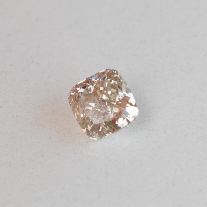 0.63ct Fancy Pink-Brown Cushion Cut Diamond with GIA Certificate VS2