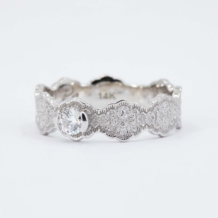 Elara Lace Diamond Engagement Ring