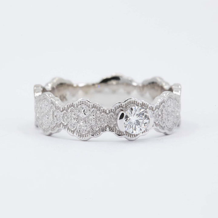 Elara Lace Diamond Engagement Ring