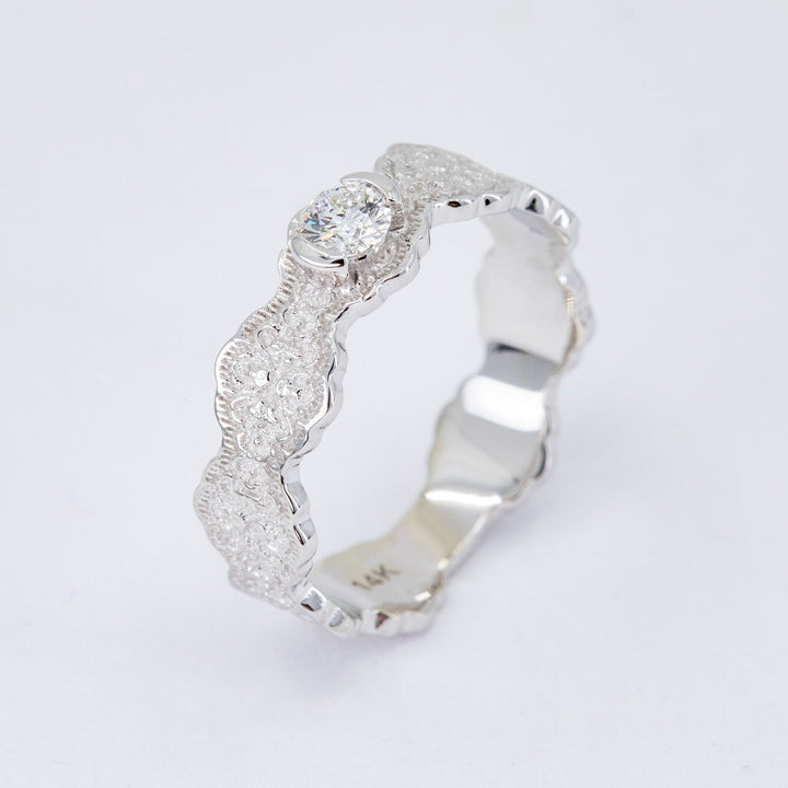 Elara Lace Diamond Engagement Ring