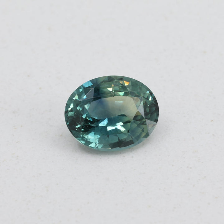 1.20ct Oval Bluish Green Sapphire