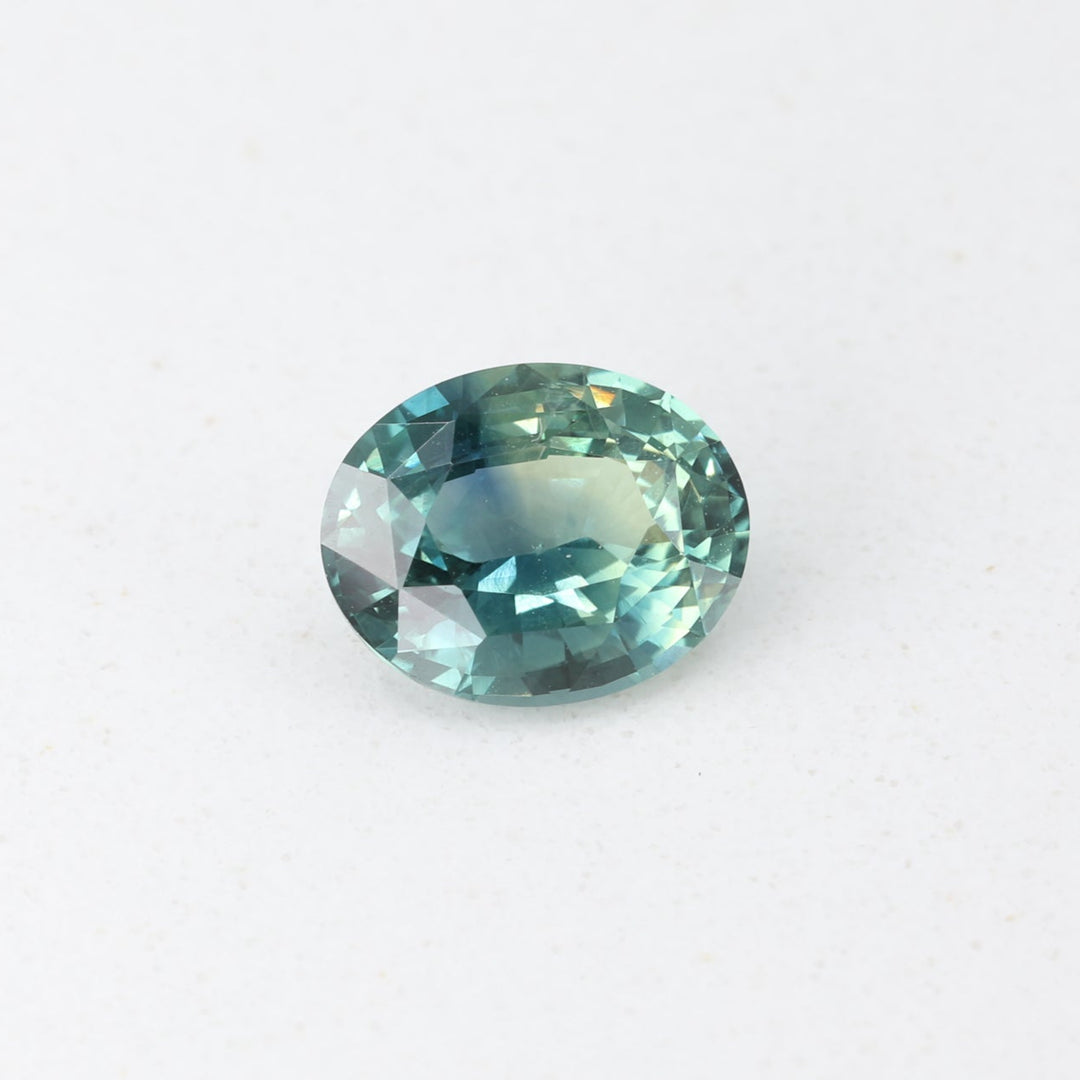 1.20ct Oval Bluish Green Sapphire