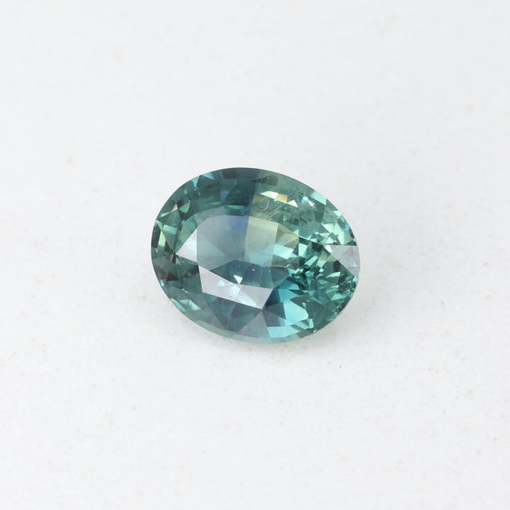 1.20ct Oval Bluish Green Sapphire