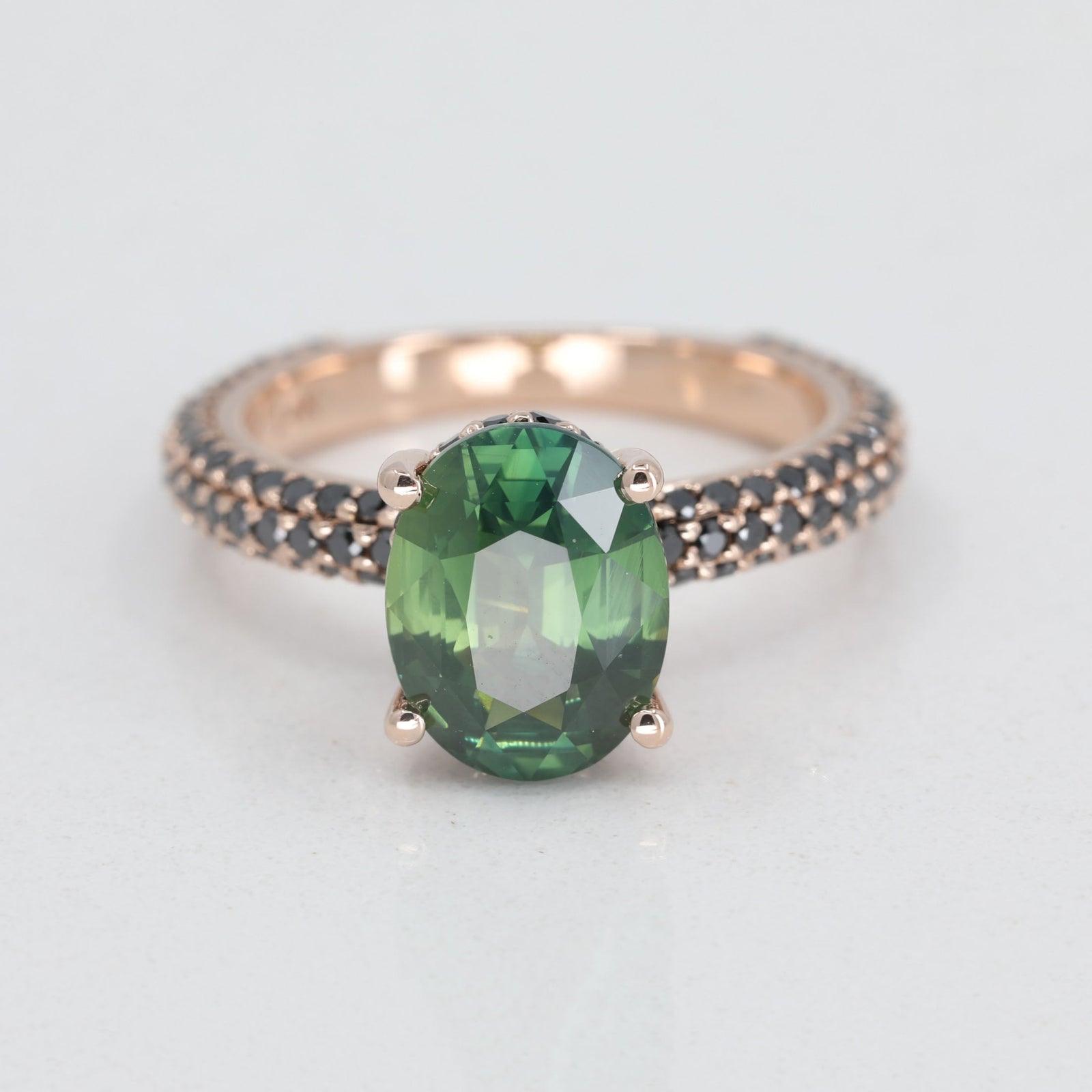 Liora Black Diamond Engagement Ring Setting in 14K Yellow Gold
