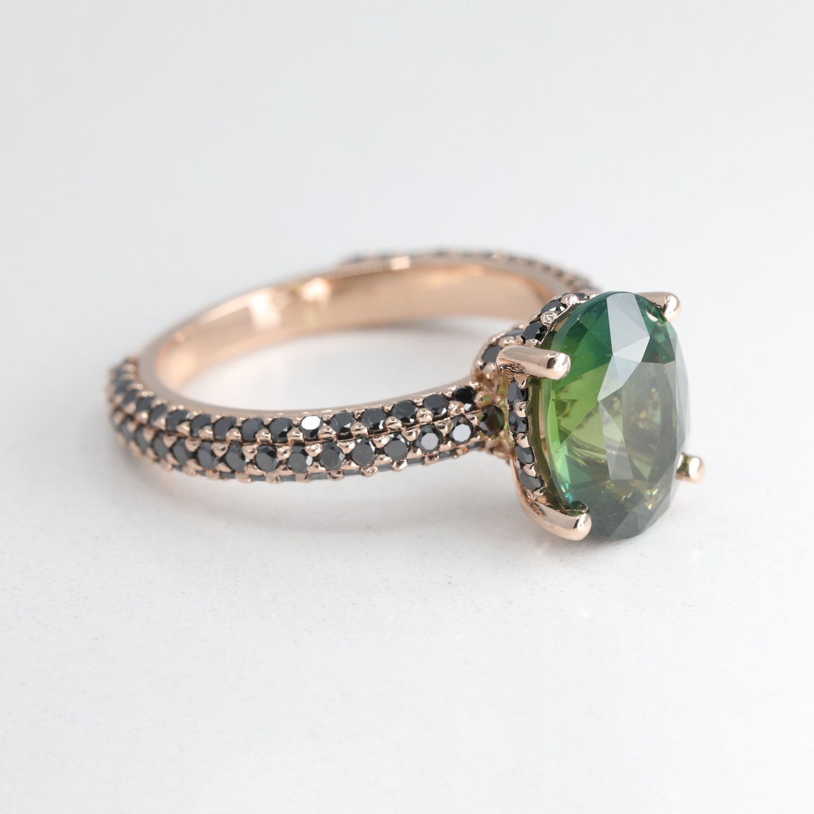Liora Black Diamond Engagement Ring Setting in 14K Yellow Gold – view 2