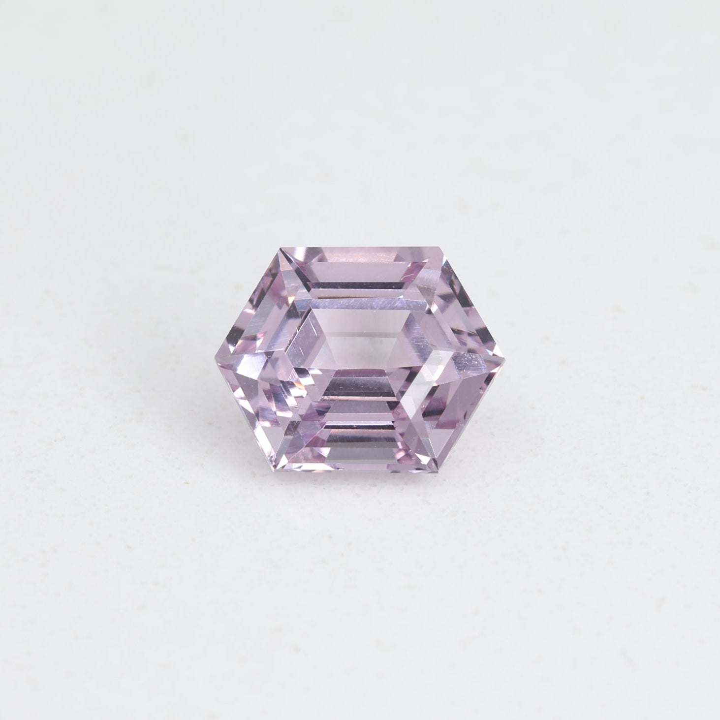 1.69ct Pink Hexagon Spinel in rose gold – view 2