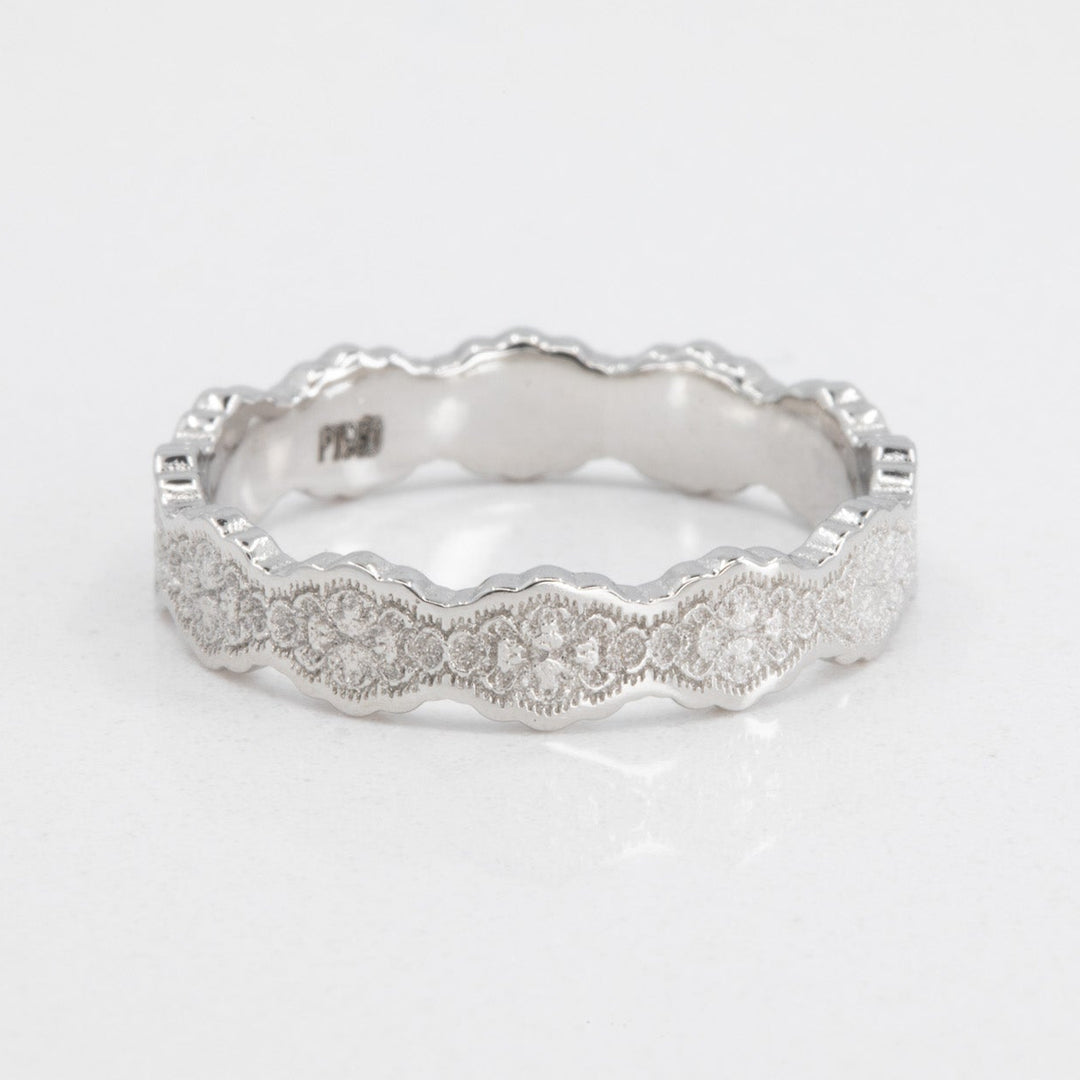 Eden Lace Wedding Ring in Platinum