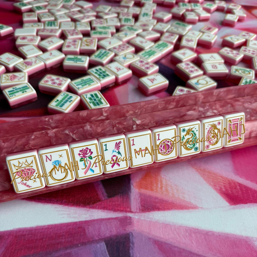 Pink Spinel Mahjong Racks for Breast Cancer Awareness