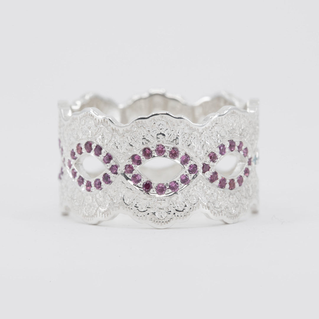 Mariselle Eternity Lace Wedding Ring