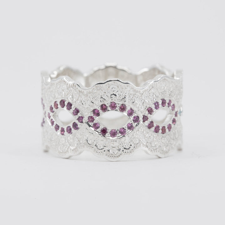 Mariselle Eternity Lace Wedding Ring
