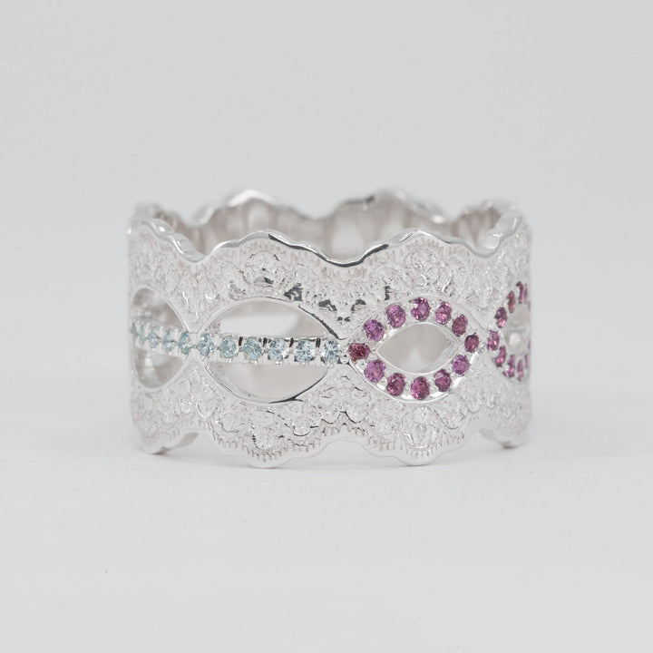 Mariselle Eternity Lace Wedding Ring