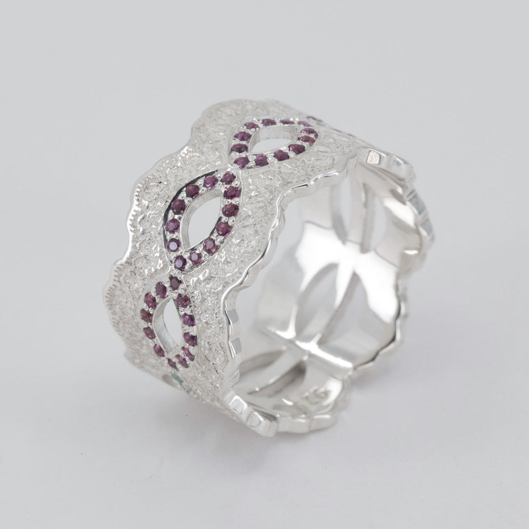 Mariselle Eternity Lace Wedding Ring
