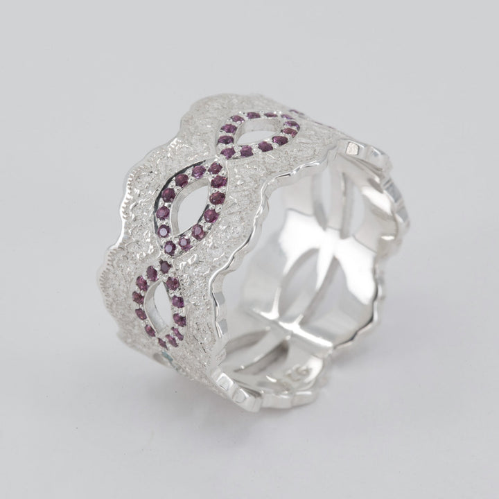 Mariselle Eternity Lace Wedding Ring