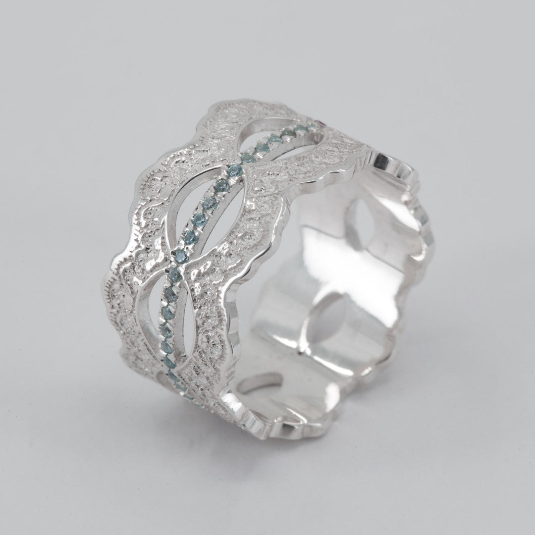 Mariselle Eternity Lace Wedding Ring