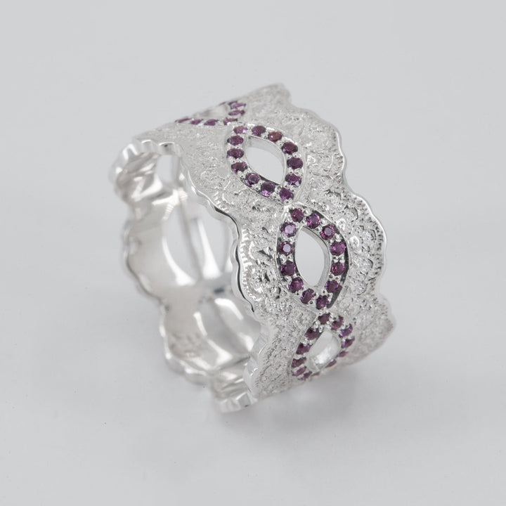 Mariselle Eternity Lace Wedding Ring