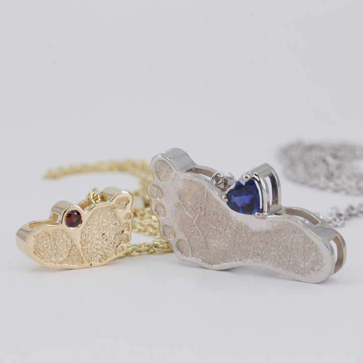 Custom Baby Footprint Pendant in Gold: Unique Keepsake
