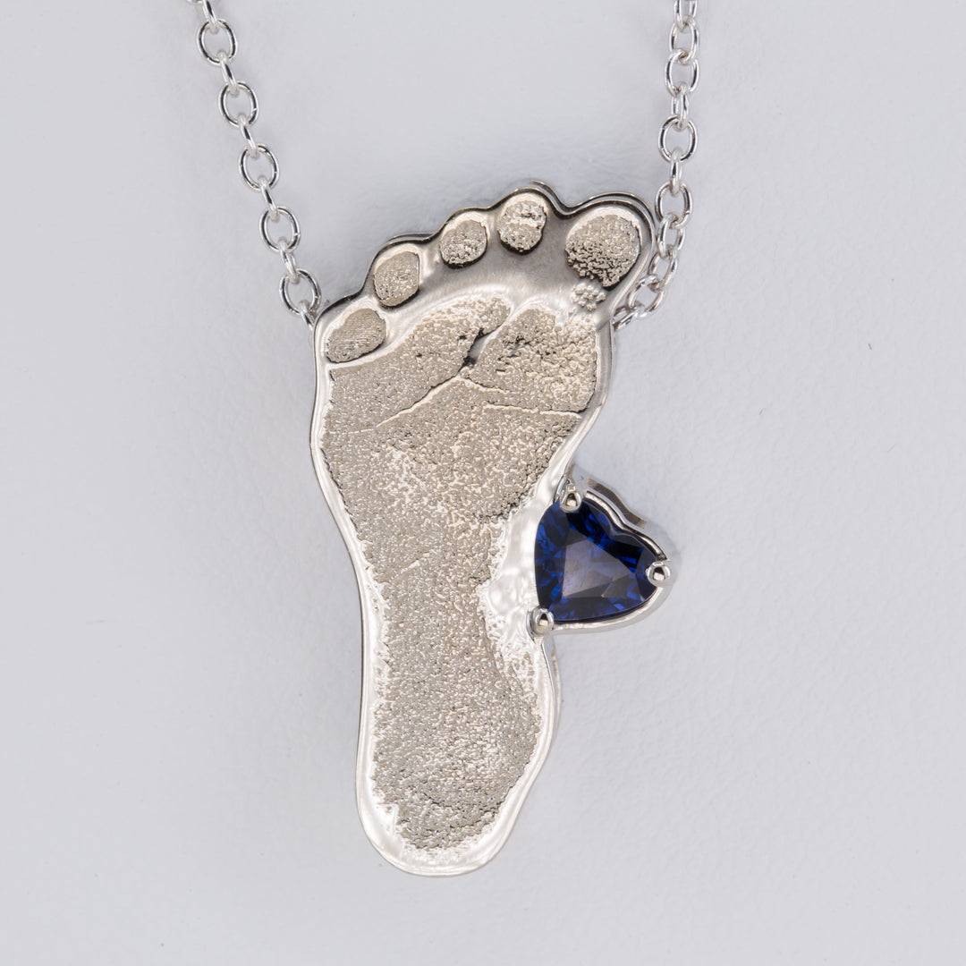 Custom Baby Footprint Pendant in Gold: Unique Keepsake