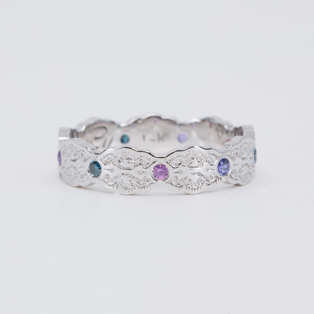 Aria Lace Ring with Birthstones