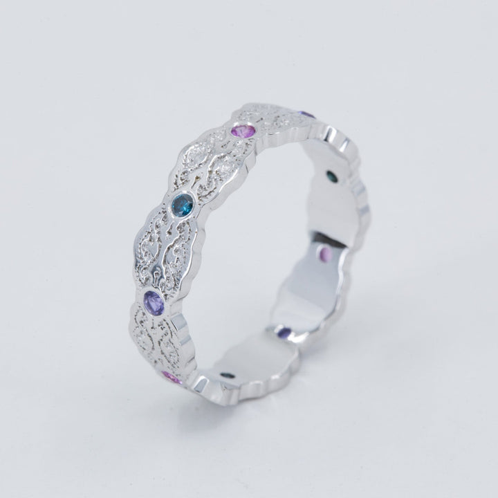 Aria Lace Ring with Birthstones