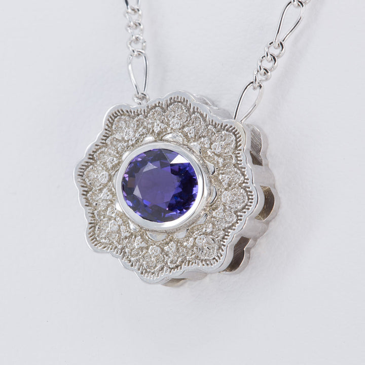 Lyra Sapphire Slider Pendant