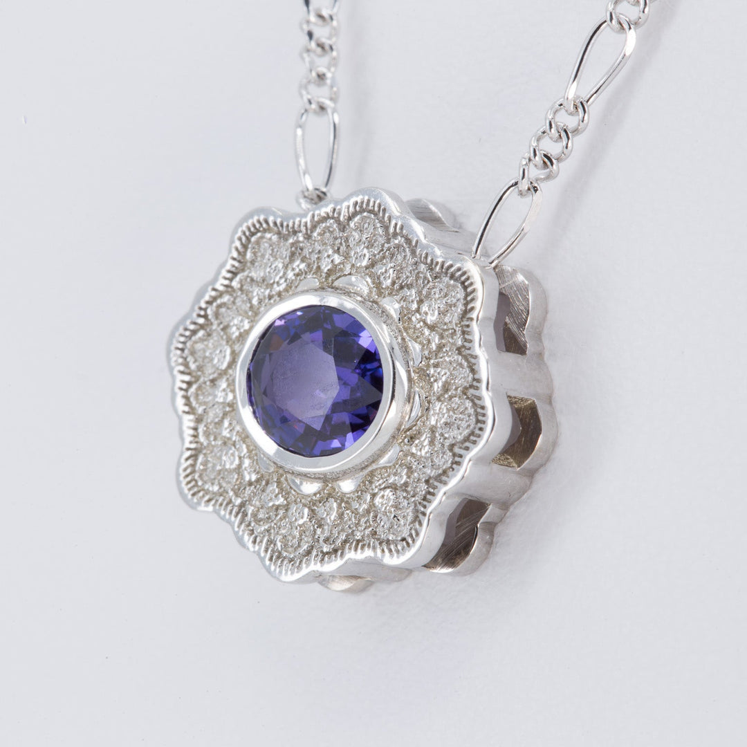 Lyra Sapphire Slider Pendant