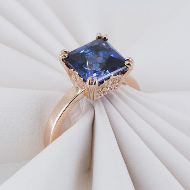 Noa Princess Cut Engagement Ring Setting