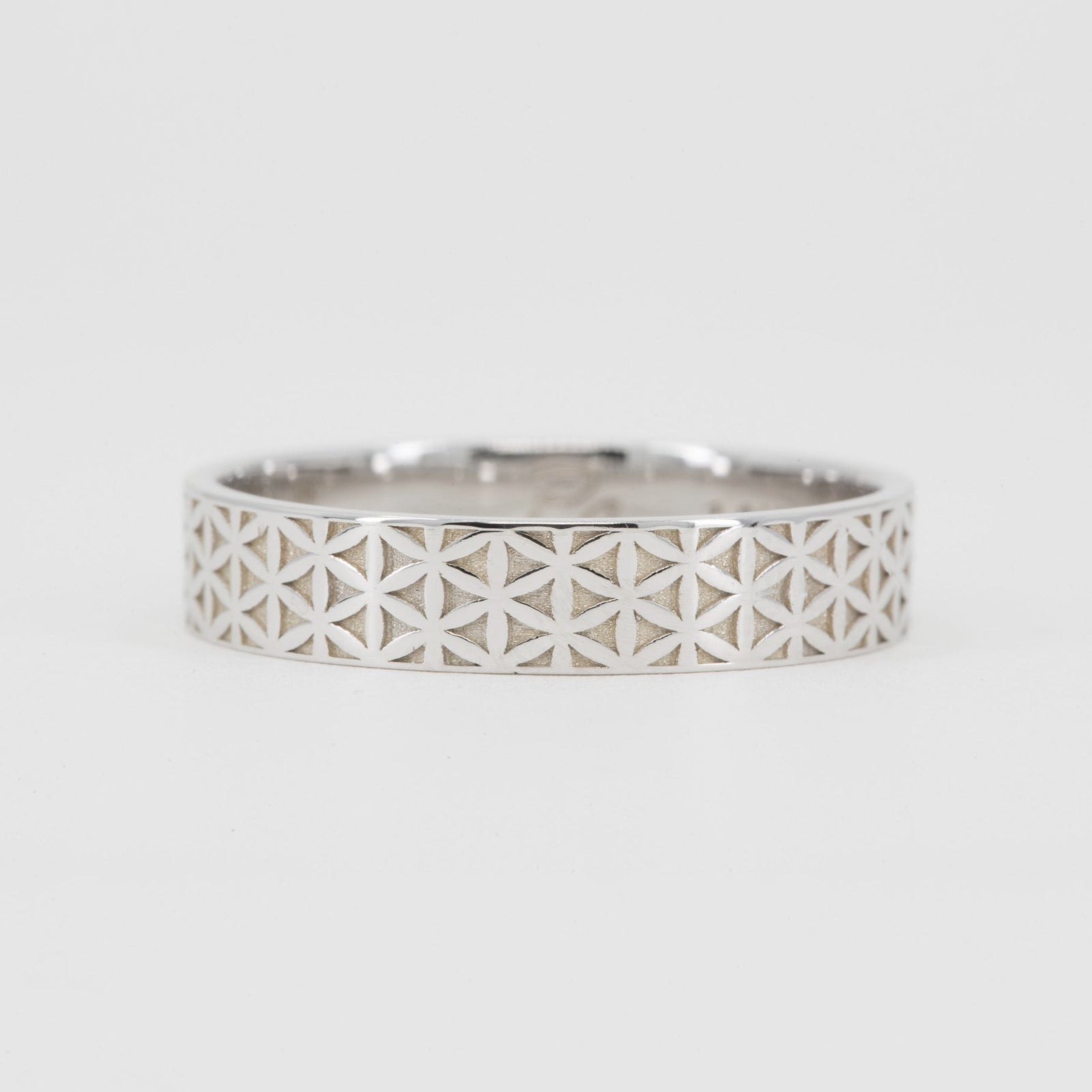 Florian Men's Flower of Life Wedding Band in 14K Yellow Gold