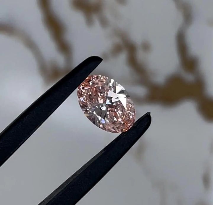 2.27ct Oval Lab Grown Pink Diamond with IGI Certificate Fancy Vivid Pink VS1