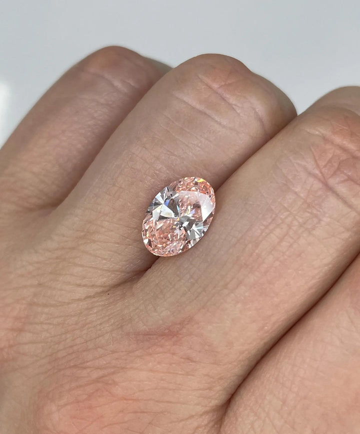 2.27ct Oval Lab Grown Pink Diamond with IGI Certificate Fancy Vivid Pink VS1