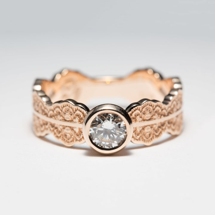 Esme Lace Solitaire Engagement Ring with 0.50ct Diamond - Size 6.5